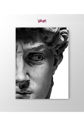 Michelangelo Davut Heykeli - Sanatsal Modern Dekoratif Kanvas Tablo (70x100 Ölçü) SEIS-DVD08