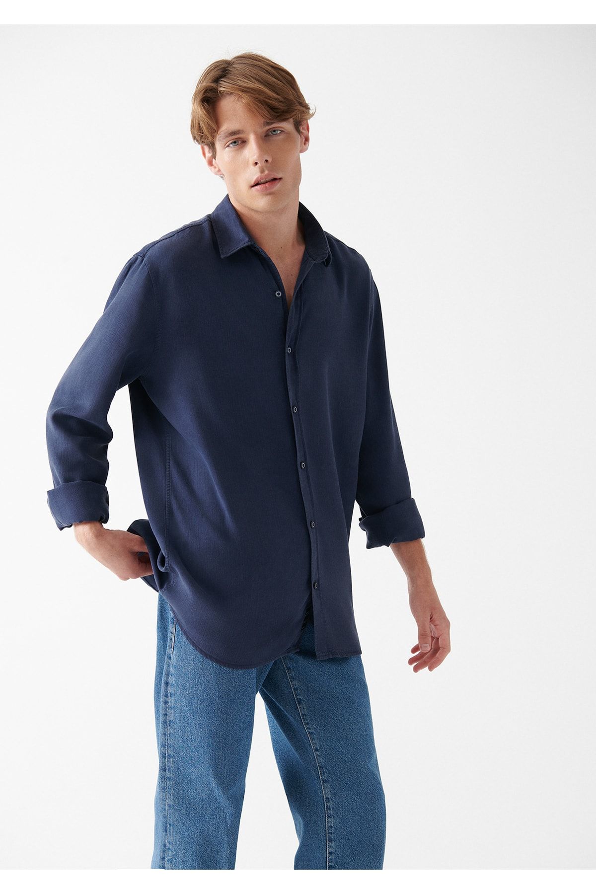 Mavi Lacivert Gömlek Slim Fit / Dar Kesim 0210331-70490