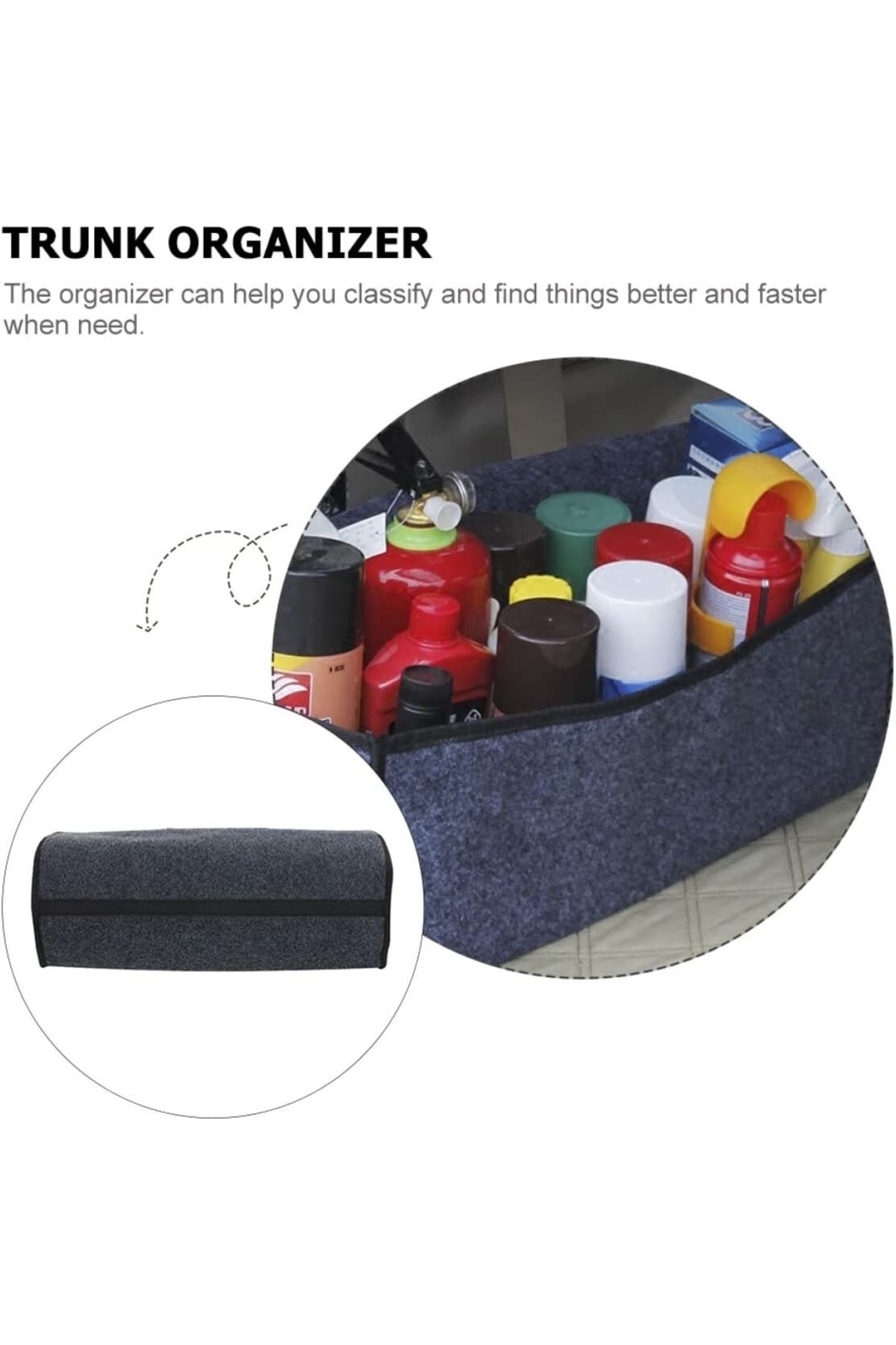 Ankaflex Felt Bag Trunk Organizer Organizer Vehicle Stuff Luggage Bag Car Trunk  Organizer Felt Gadgets - Trendyol