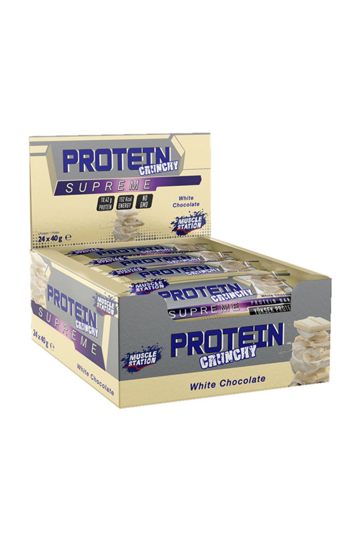 Muscle Station Supreme Protein Bar Beyaz Çikolata 24 Adet