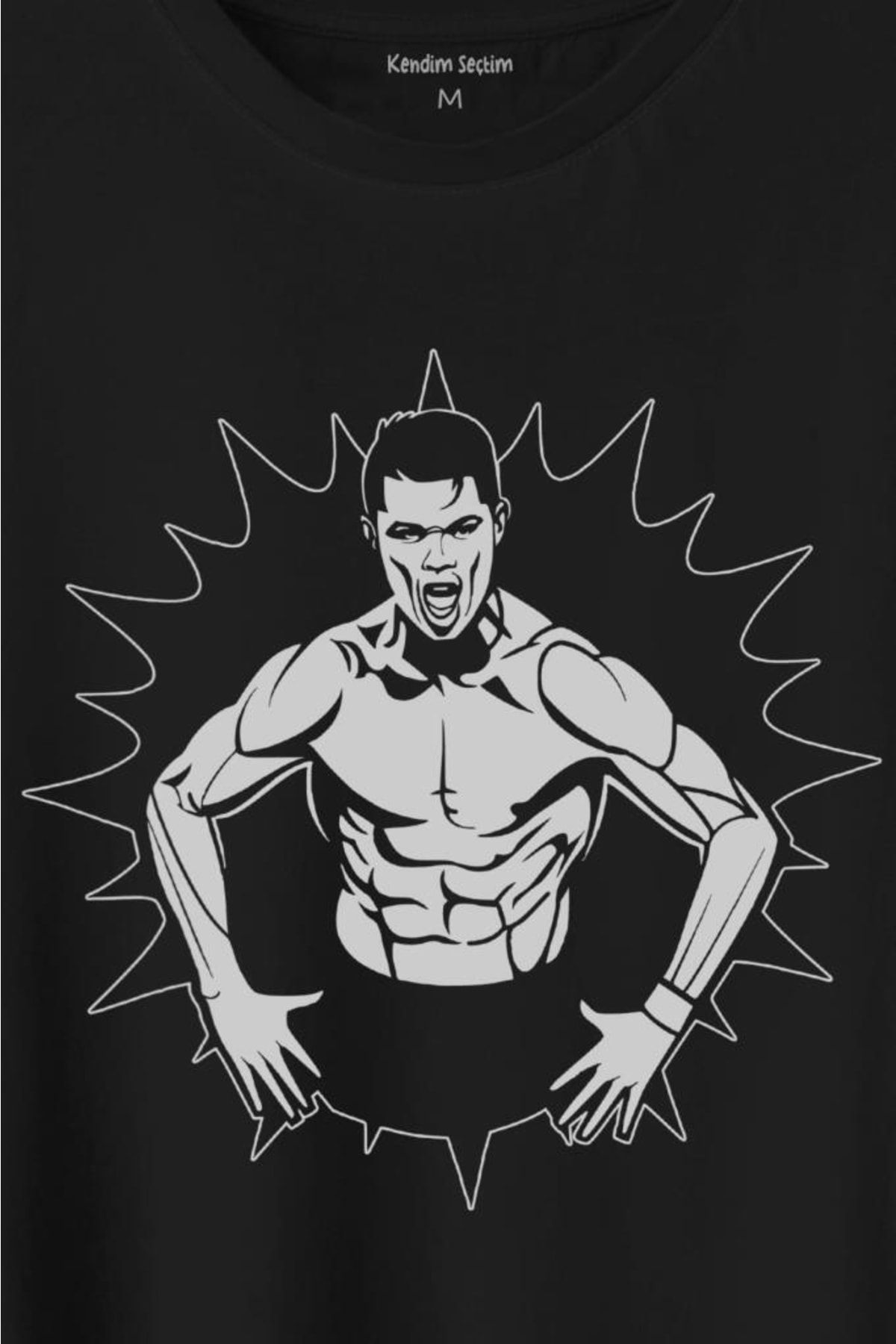Kendim Seçtim-Cr7 Cristiano Ronaldo Muscular Body Manchester United Printed T-Shirt Unisex T-shirt 2