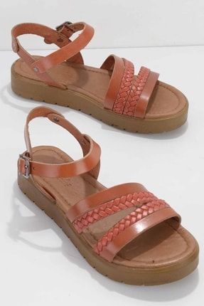 Turuncu Leather Kadın Sandalet K05826001003