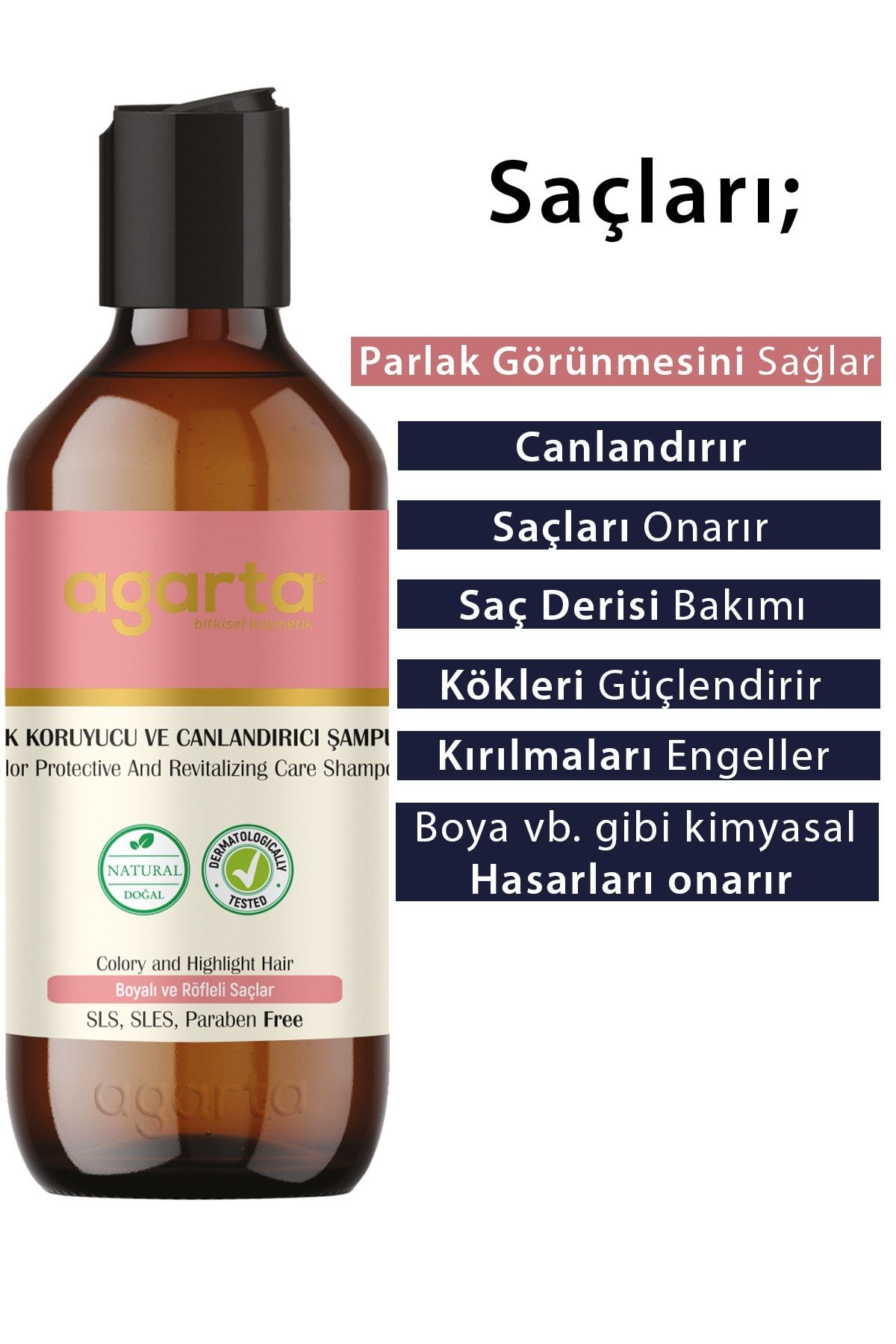 Agarta-Natural Color Protective and Revitalizing Shampoo 400 ml 4