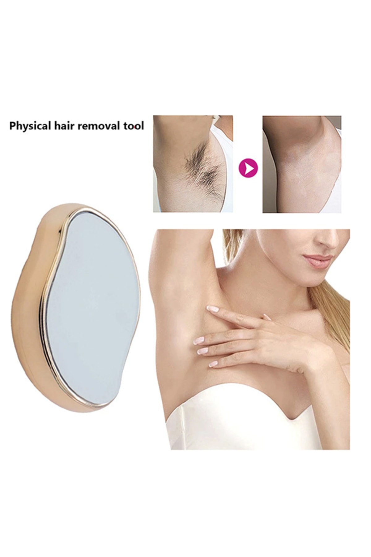 Crystal Eraser Epilasyon Aleti Tüy Silgisi Tüy Alıcı Fiziksel Kristal Epilatör Pembe Hediyeli — AKCCRSTPPMB — تصویر 2 از 6