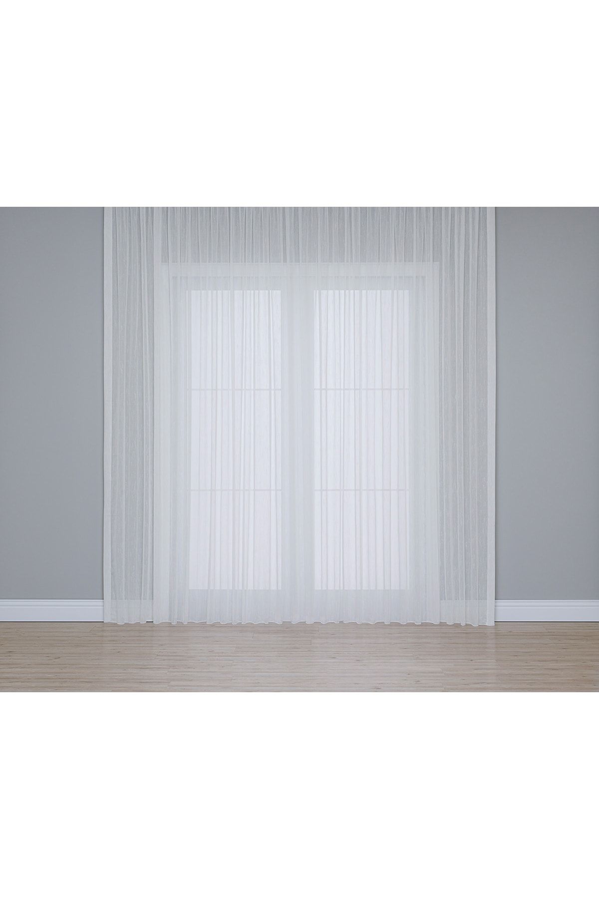 Gauze Fabric Design-Ecru Linen Textured Plain Tulle Curtain Does Not Want Ironing 1