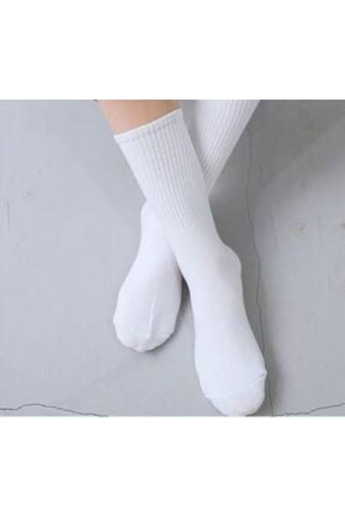 GİYİMCİM 3 Çift Unisex Tikli Kısa Kolej Çorabı