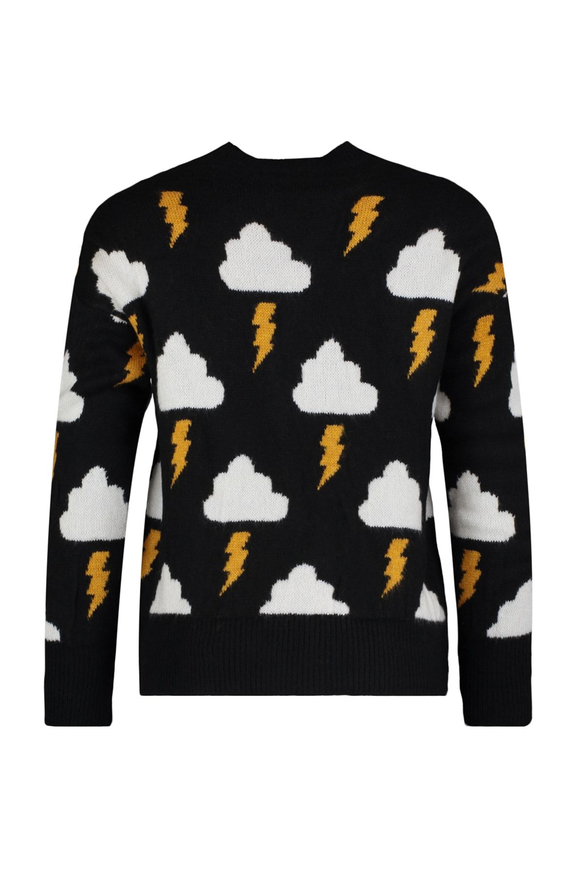 Trendyol Collection-Schwarzer Jacquard-Strickpullover 6