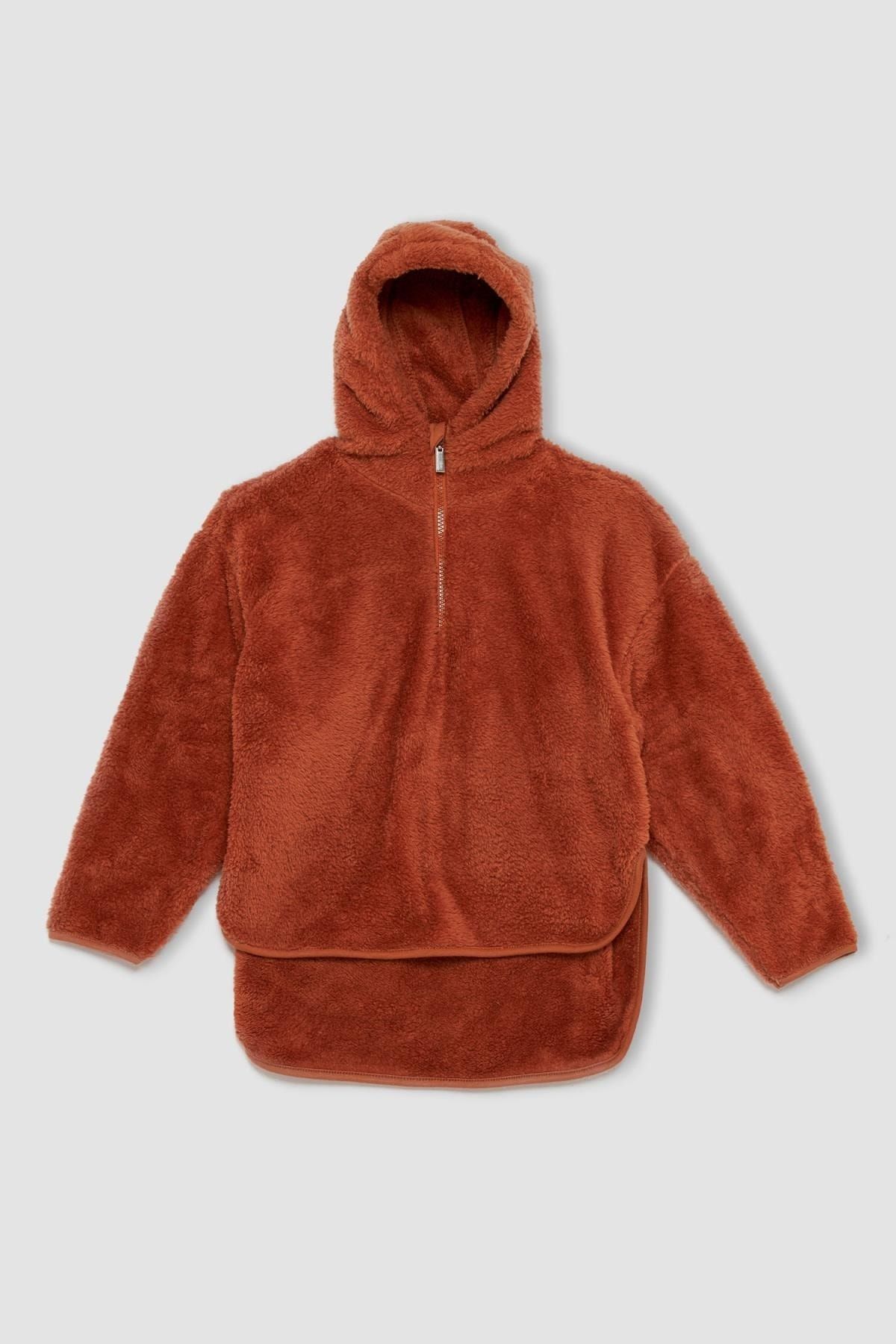 DeFacto Sweatshirt - Orange - Regular Fit