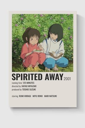 Spirited Away Anime Info Card Bilgi Kartı Minimalist Poster DUOFG200220
