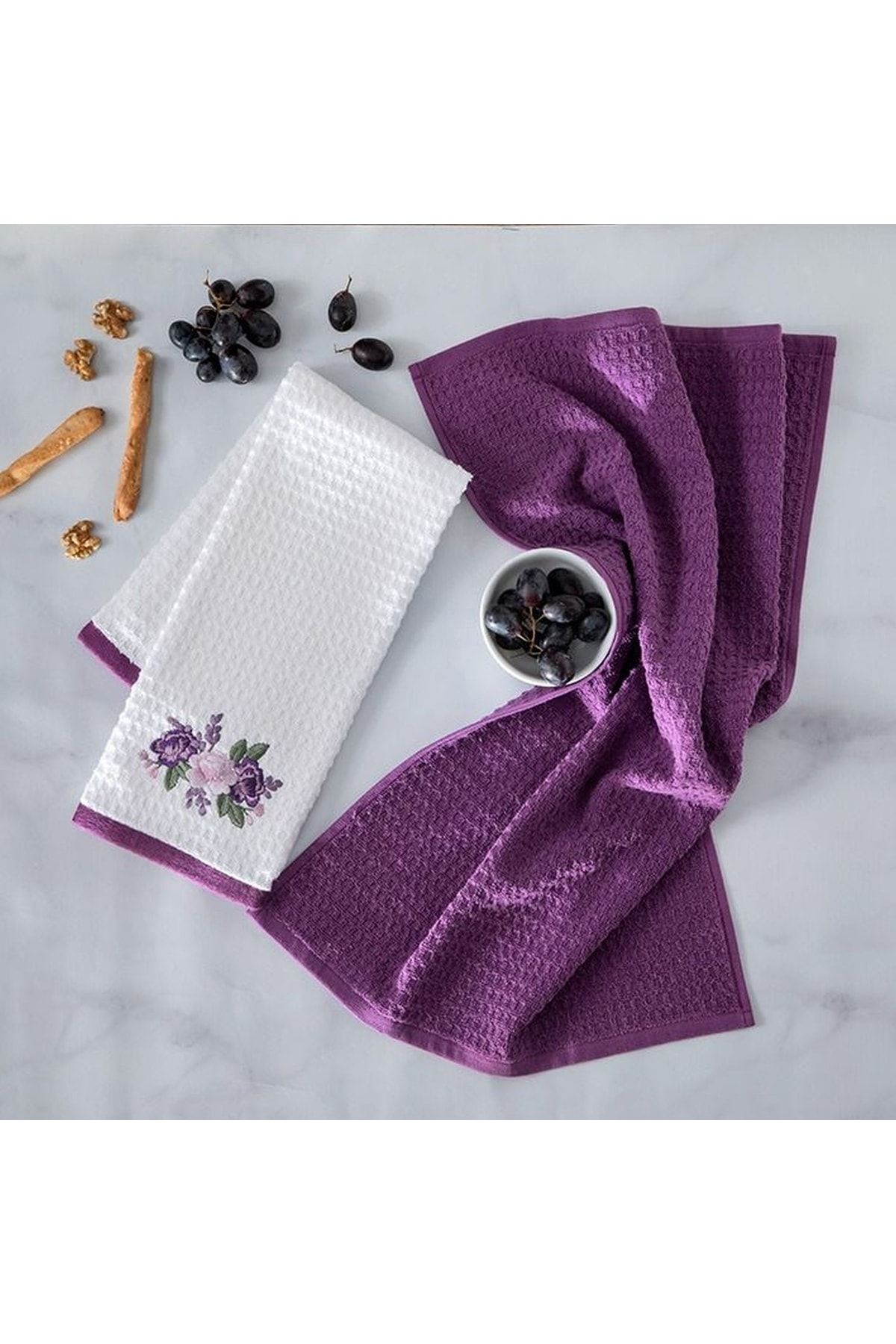 Purple kitchen towel set outlet