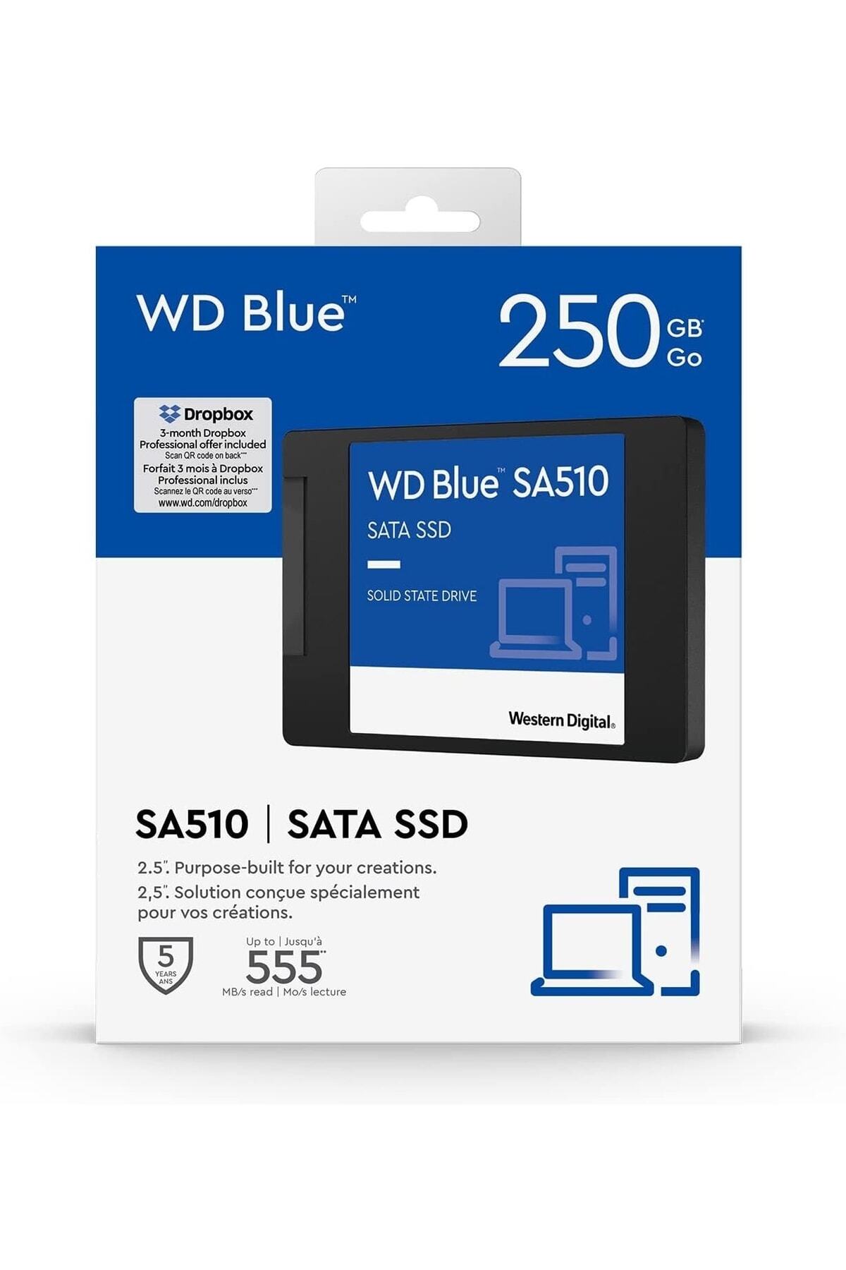 WD 250gb Wd Blue 2.5" 555/440mb/s Wds250g3b0a Ssd