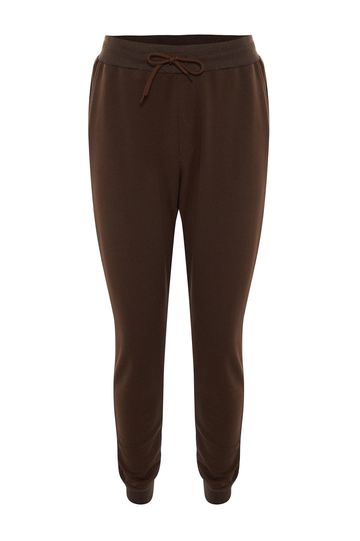 Trendyol Collection-Braune Jogger-Jogginghose mit normaler Passform – elastisches Bein TMNSS20EA0053 6
