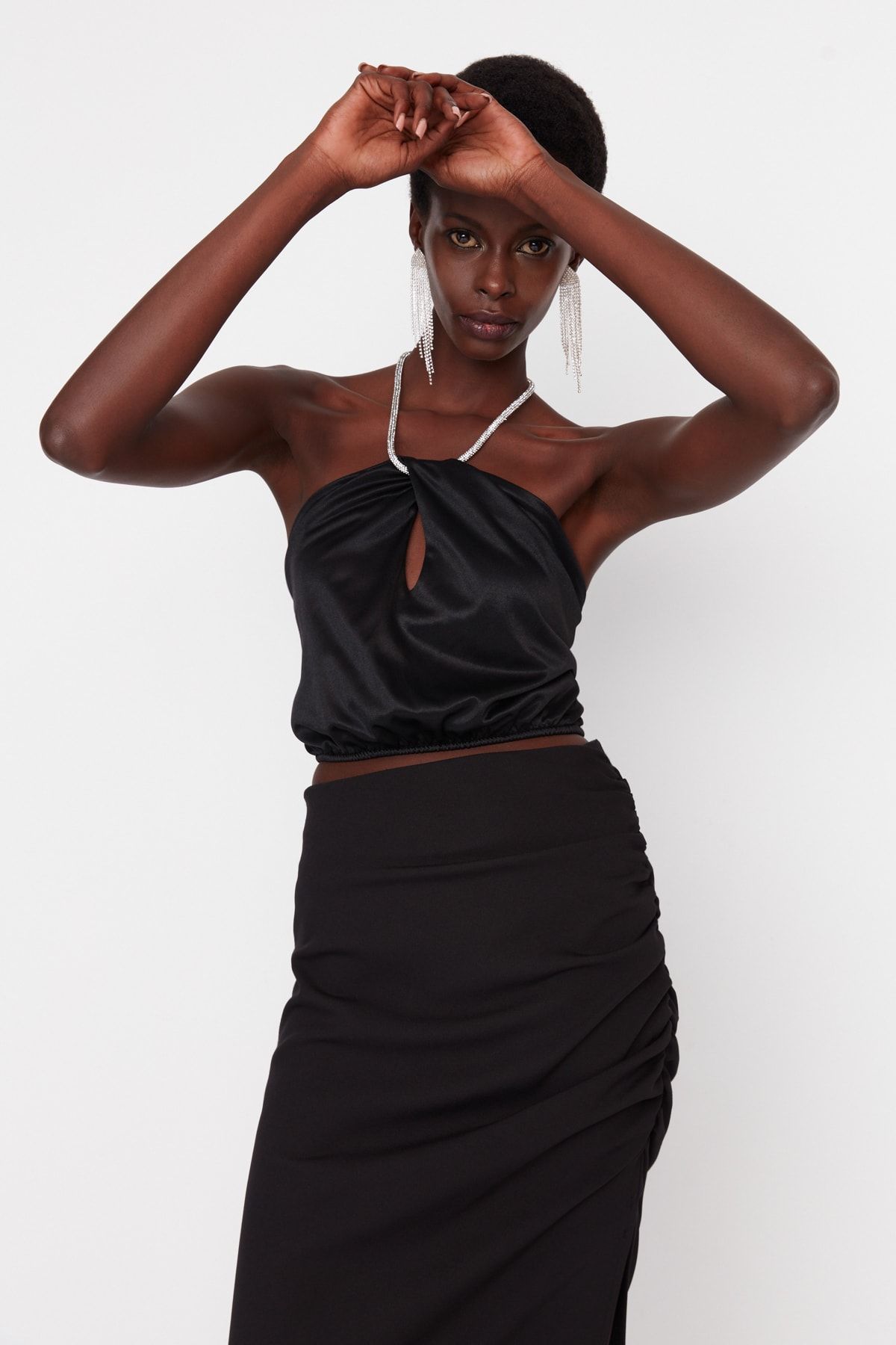 Trendyol Collection Bustier Schwarz Unifarben