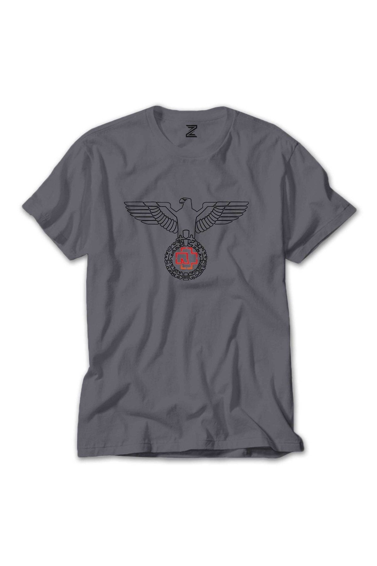 Z zepplin Rammstein Eagle Gray T Shirt