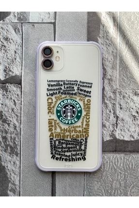 Iphone 11 Uyumlu Lila Kenarlı Starbucks Kılıf SRRWSTRBCKS