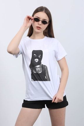 Gansta Baskılı T-shirt 100% Pamuk MT1100-BE
