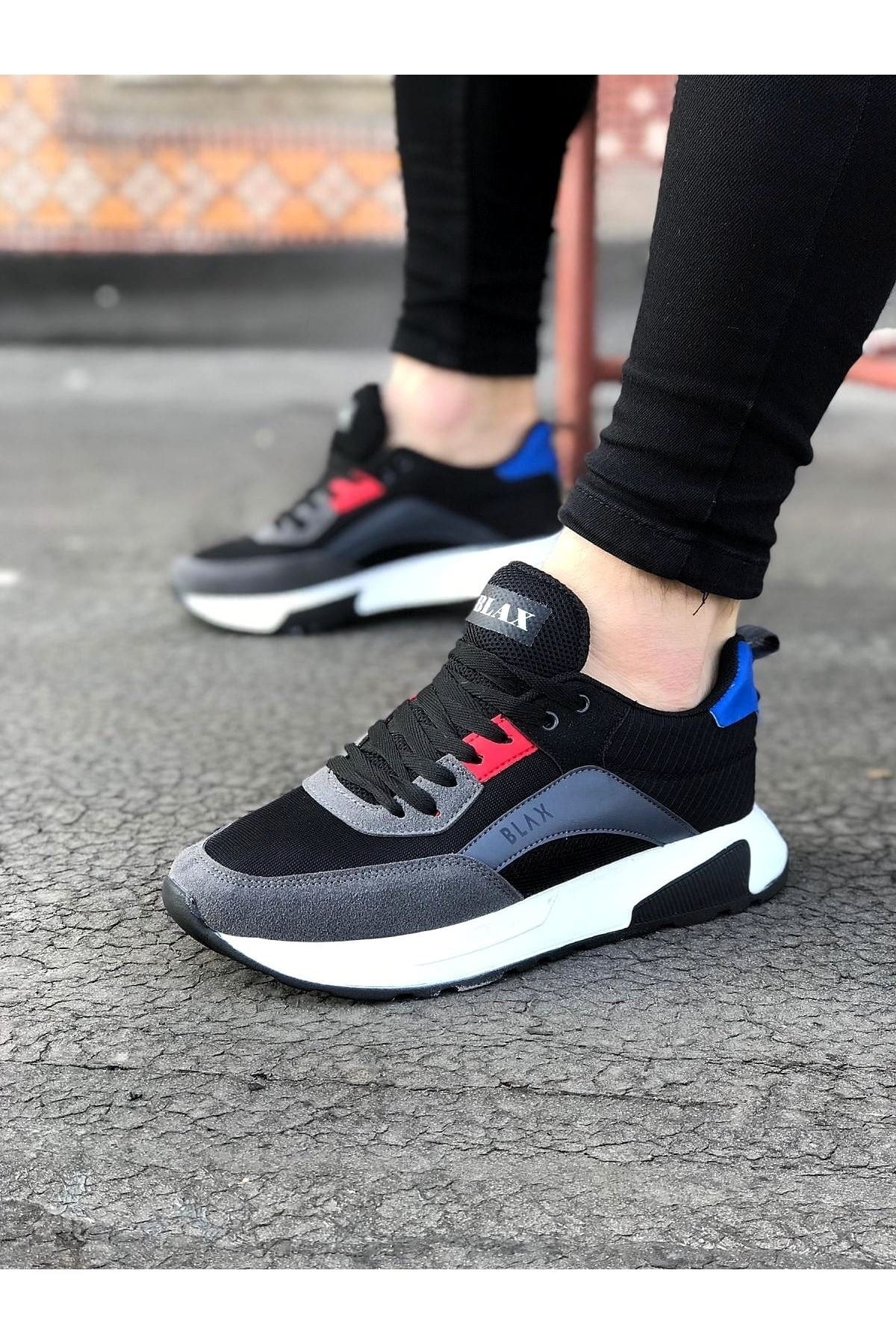 Çok Renkli - Wg204 Füme Siyah Erkek Spor Ayakkabı