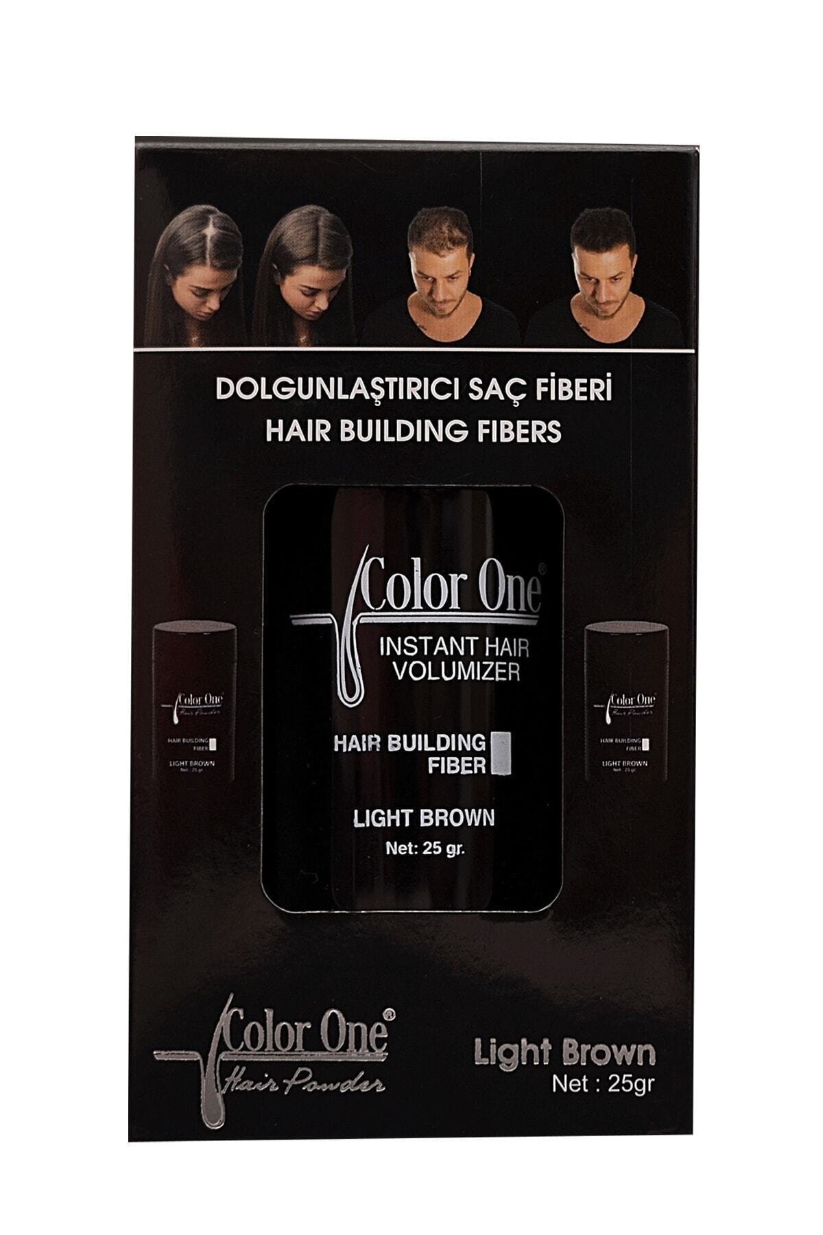 Color One Hair Building Fibers Light Brown Dolgunlaştırıcı Süper Saç Fiberi Açık Kahve 25g