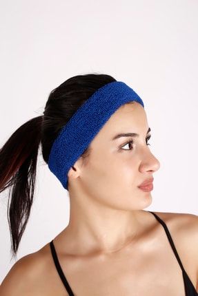Mavi Sporcu Saç Bandı Ter Bandı Bandana Headband 202213
