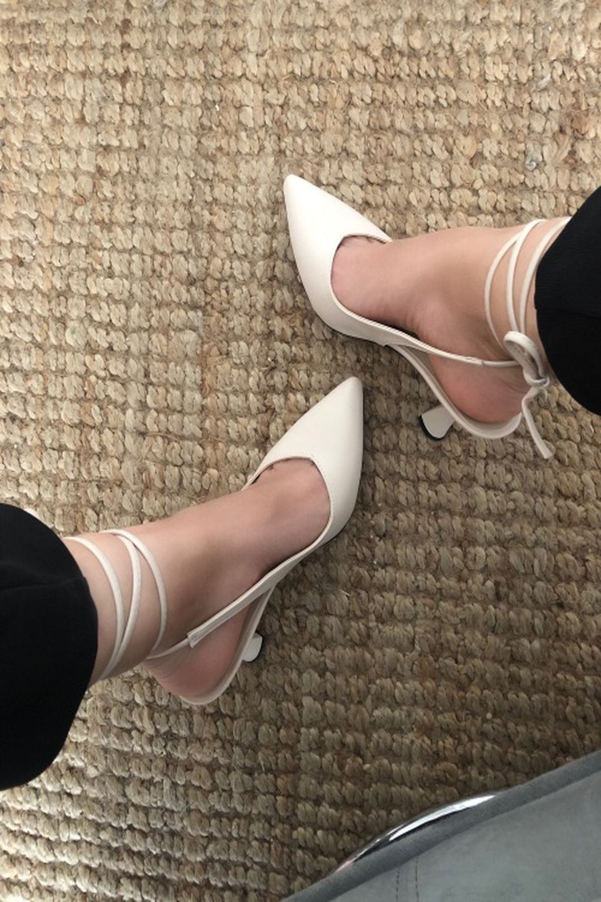 Cream ankle strap shoes hot sale