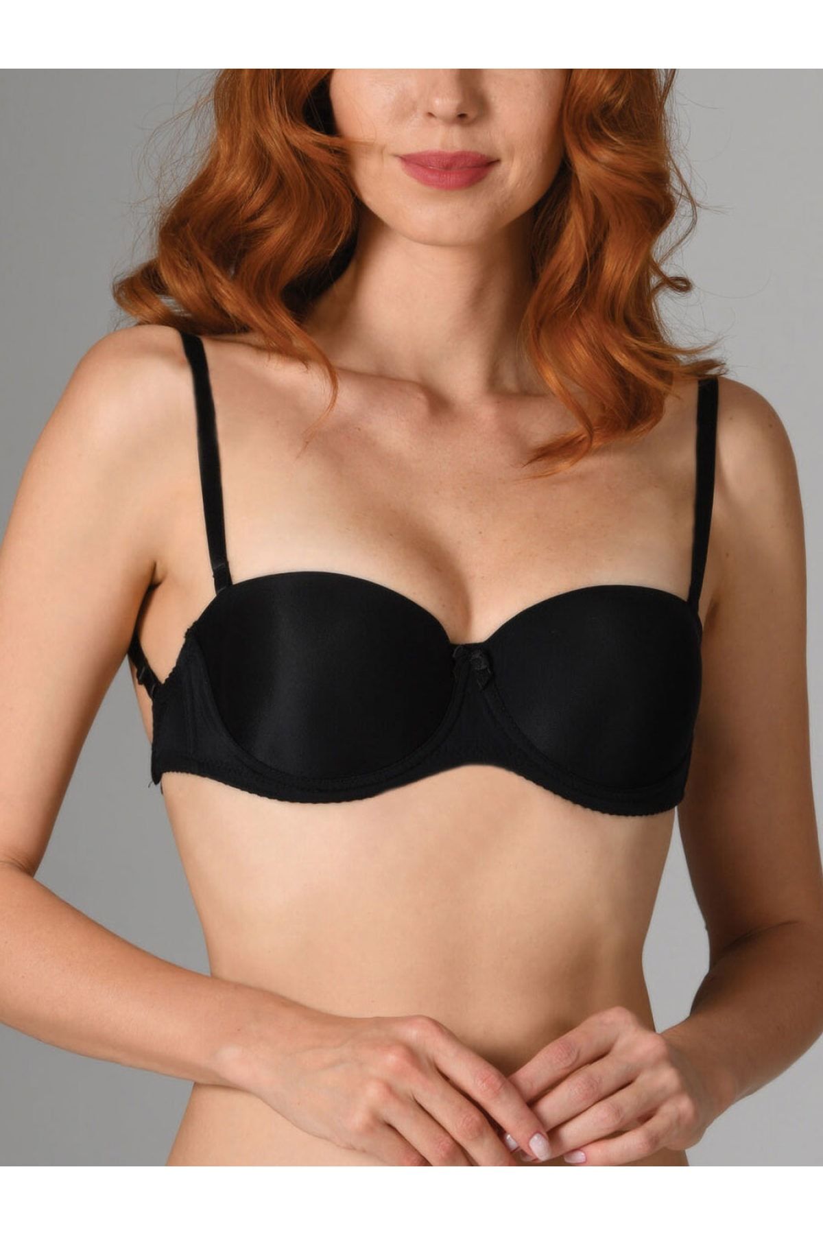 Lorelm Transparent Back Low-cut Strapless Bra Supported Push Up Lotus -  Trendyol