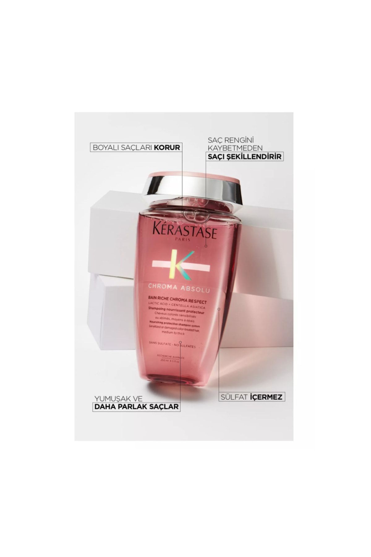 Kerastase-Chroma Absolu Bain Riche - 250 Ml Respect Softness Less Color Induced Frizz Shampoo 3