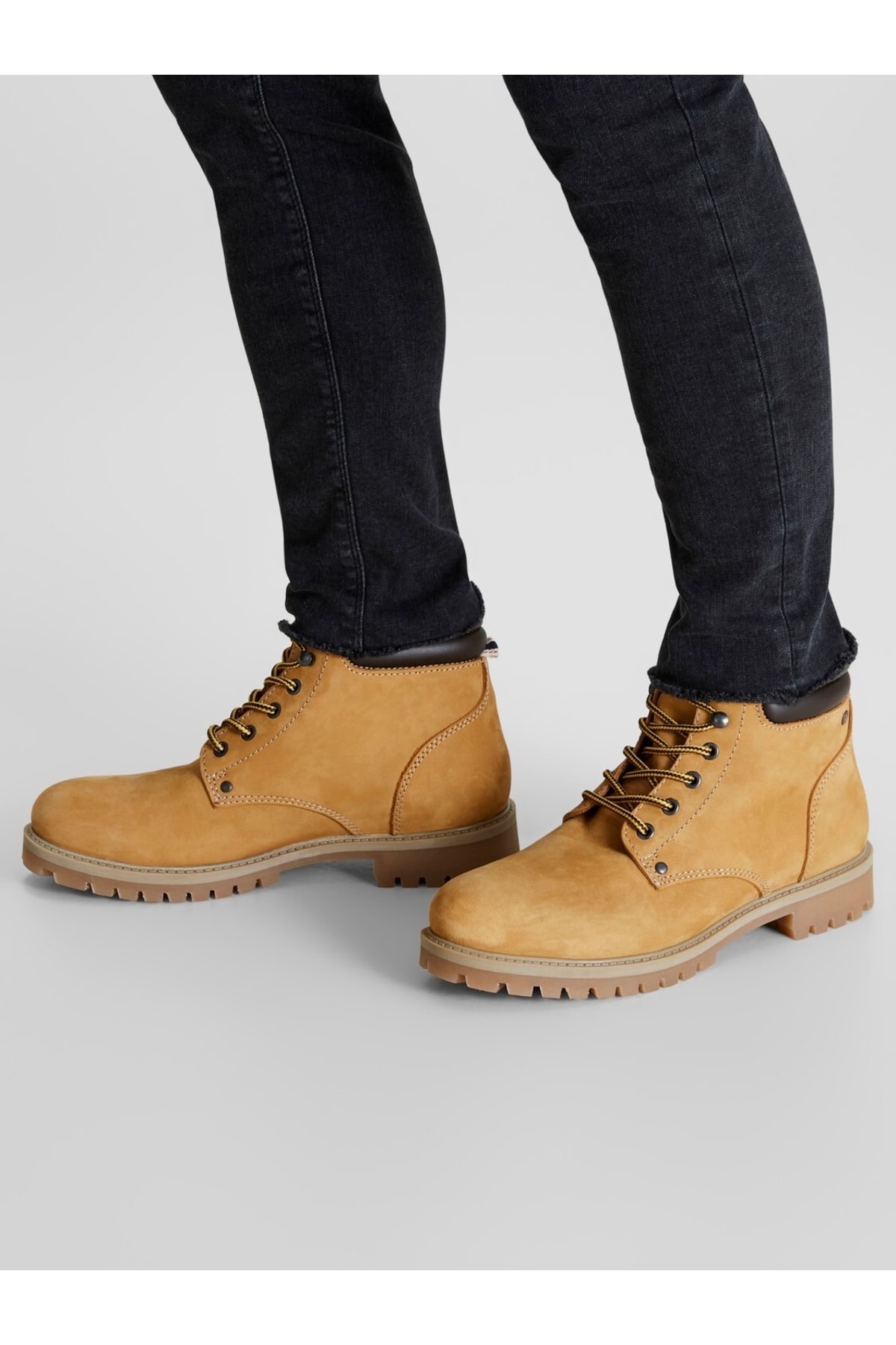 بوت مردانه قهوه ای Jack & Jones | 12142357 اورجینال - تصویر 4