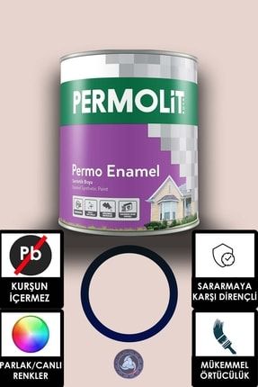 Permo Enamel Sentetik Yağlı Boya -alüminyum-ahşap-demir-metal- 0,25 L Pembe PERMOENAMEL25