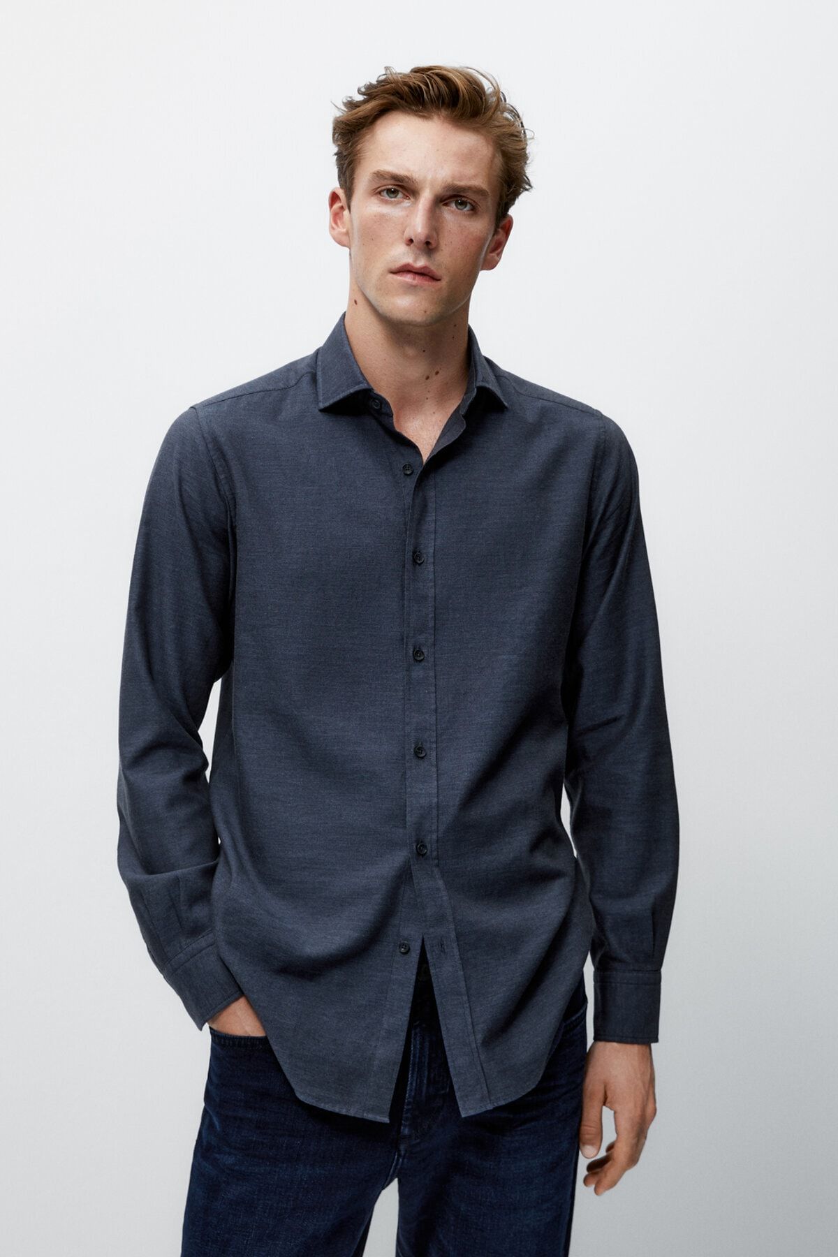 Slim Fit Pamuklu Oxford Gömlek