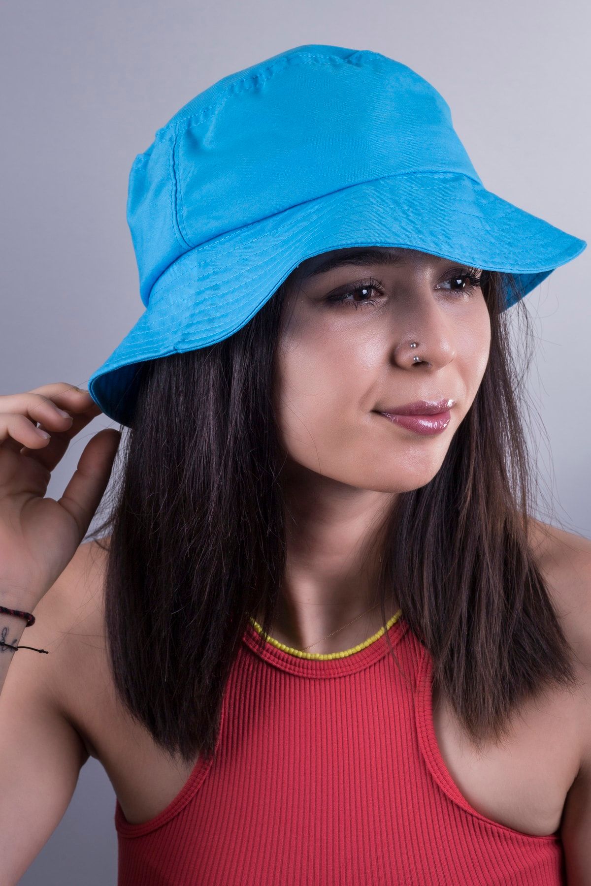 Blue fisherman hat hot sale