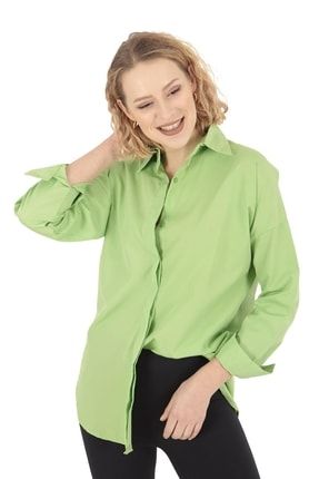 Kadın Oversize Uzun Basic Gömlek BKT-247005