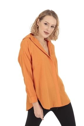 Kadın Oversize Uzun Basic Gömlek BKT-247005