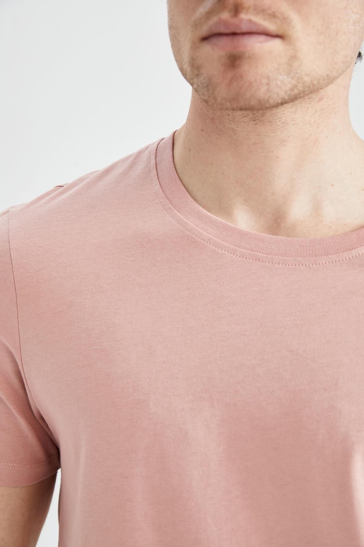 DeFacto T-Shirt Rosa Regular Fit