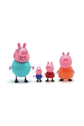 (Özel Ürün ) Pig Family Figürleri , Oyuncak, 4 Lü Figür, Pıg Famıly Set GDG242413
