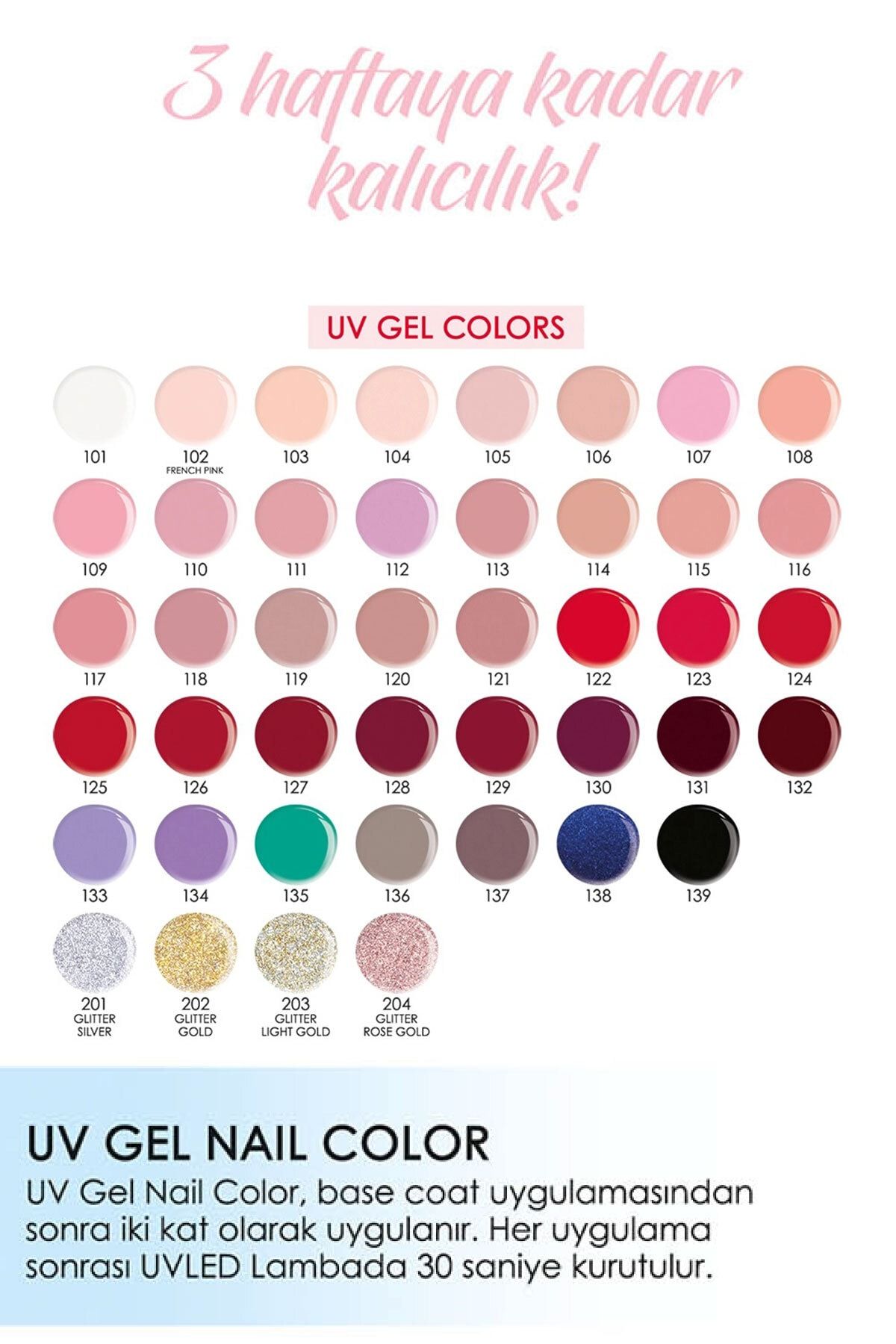 Golden Rose-Uvgel Nail Color - Nail Polish 130 Model Permanent 2