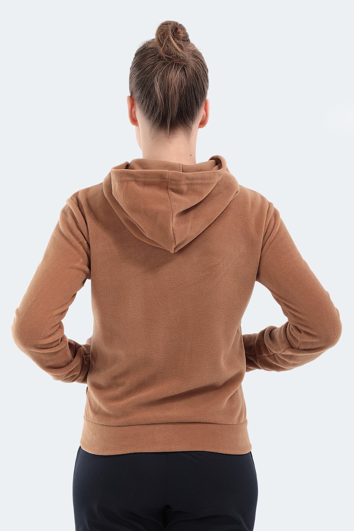 Slazenger Sofal I Kadın Polar Sweatshirt Toprak görsel 5