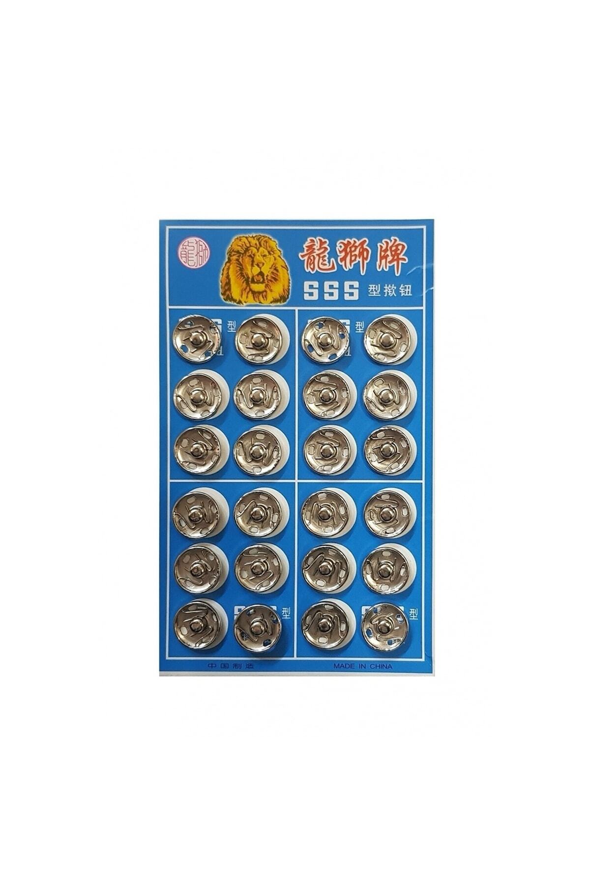 Genel Markalar Çıtçıt Dügme Gümüş Renk 3no (14mm) 24 Adet