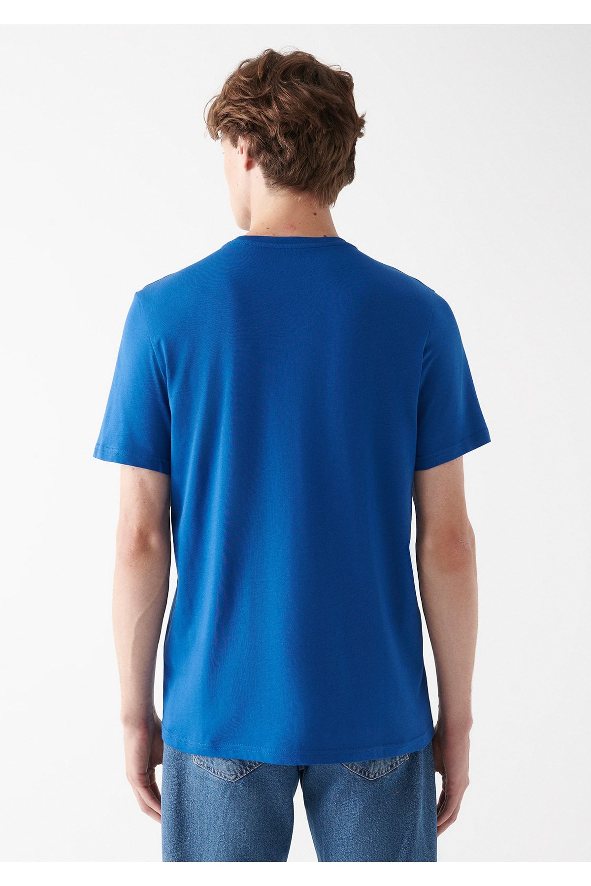 Mavi تی شرت کاشی چاپی استانبول مناسب / برش معمولی 067116-80956