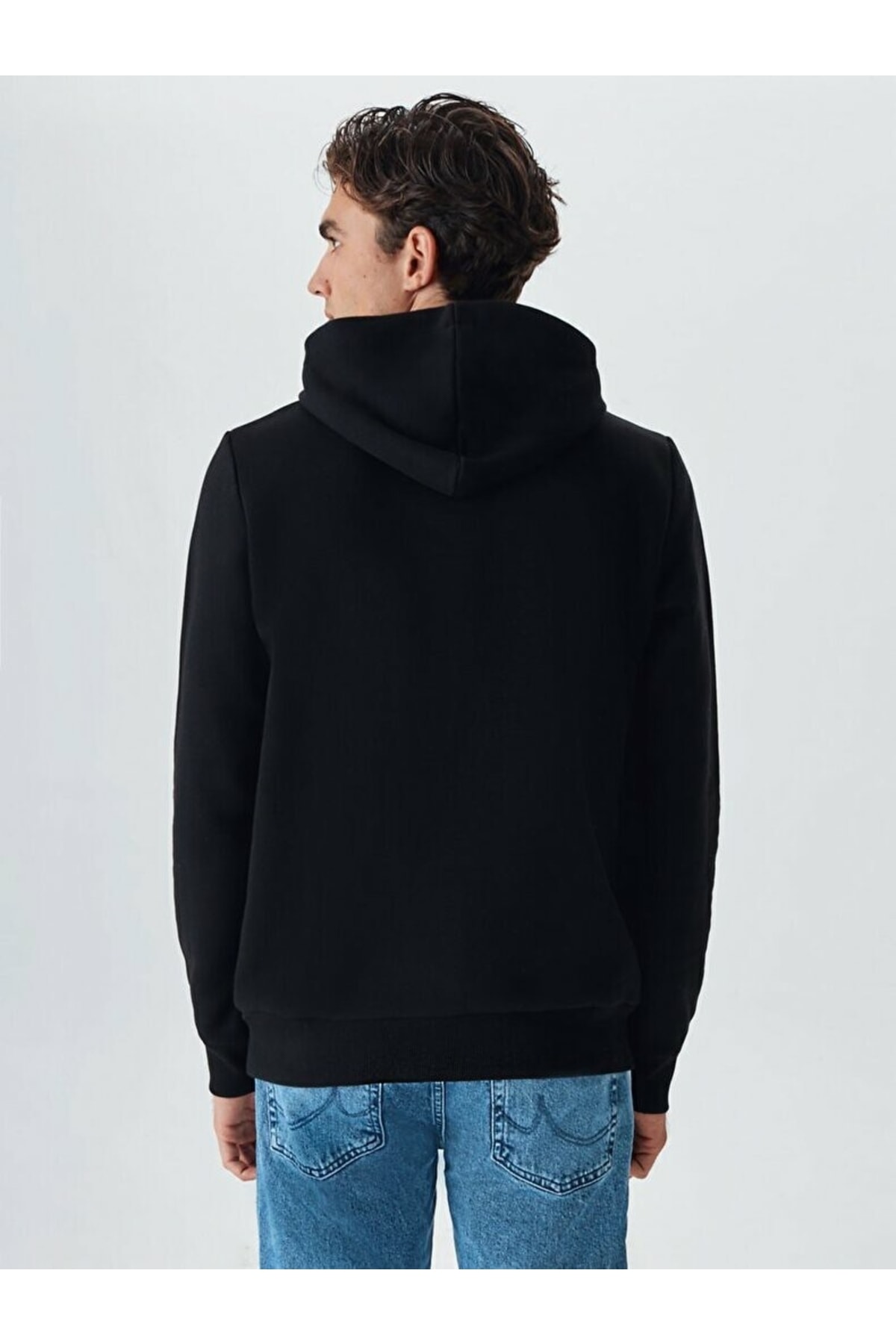Weyıke Kapişonlu Erkek Sweat — مشکی 0112386099615570000-200 — تصویر 3 از 4