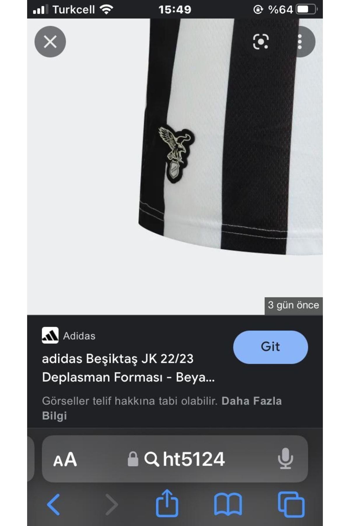 adidas Beşiktaş Jk 22/23 Deplasman Forması