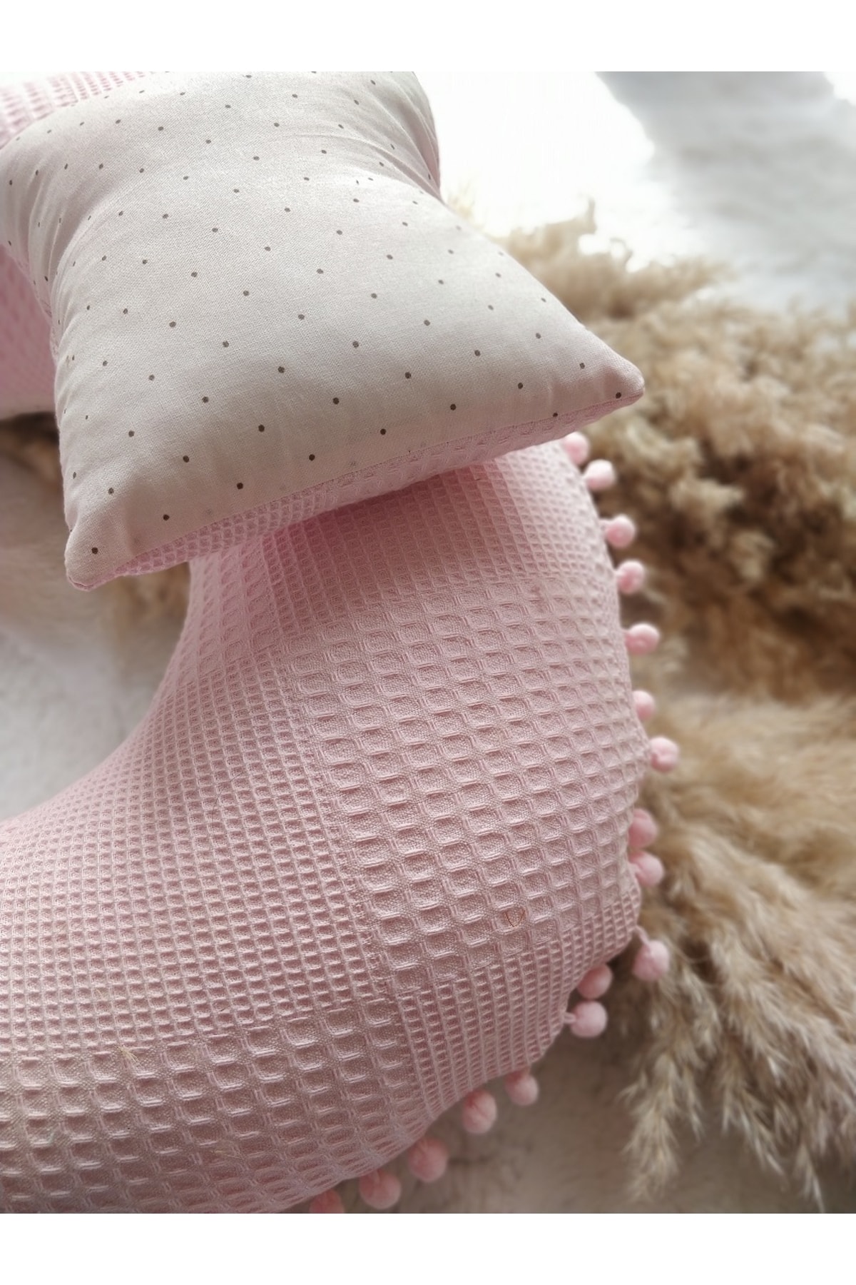Raduga Collection Emzirme Yastığı Ve Destek Minderi Pembe Puantiyeli fotoğrafı 3 (önizleme)