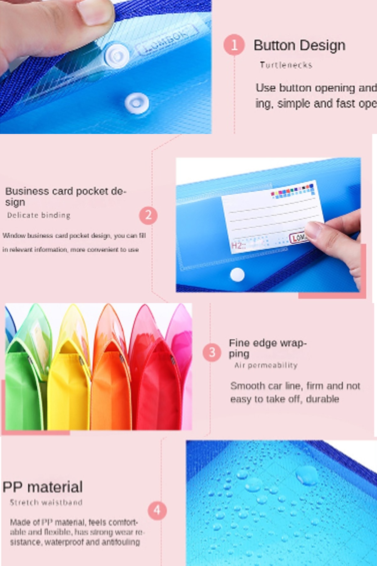 Vox Art  A4 Evrak Dosyası, Pp Körüklü Çanta 1 Adet Mor - Görsel 4