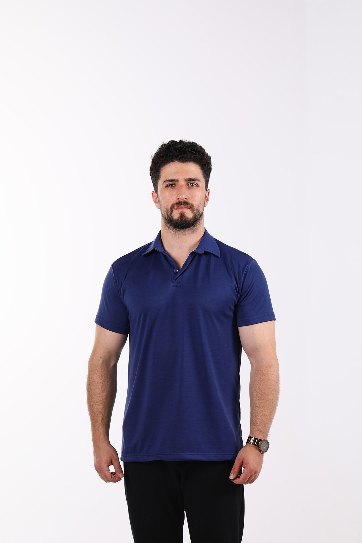 Deep royal blue polo sale shirt