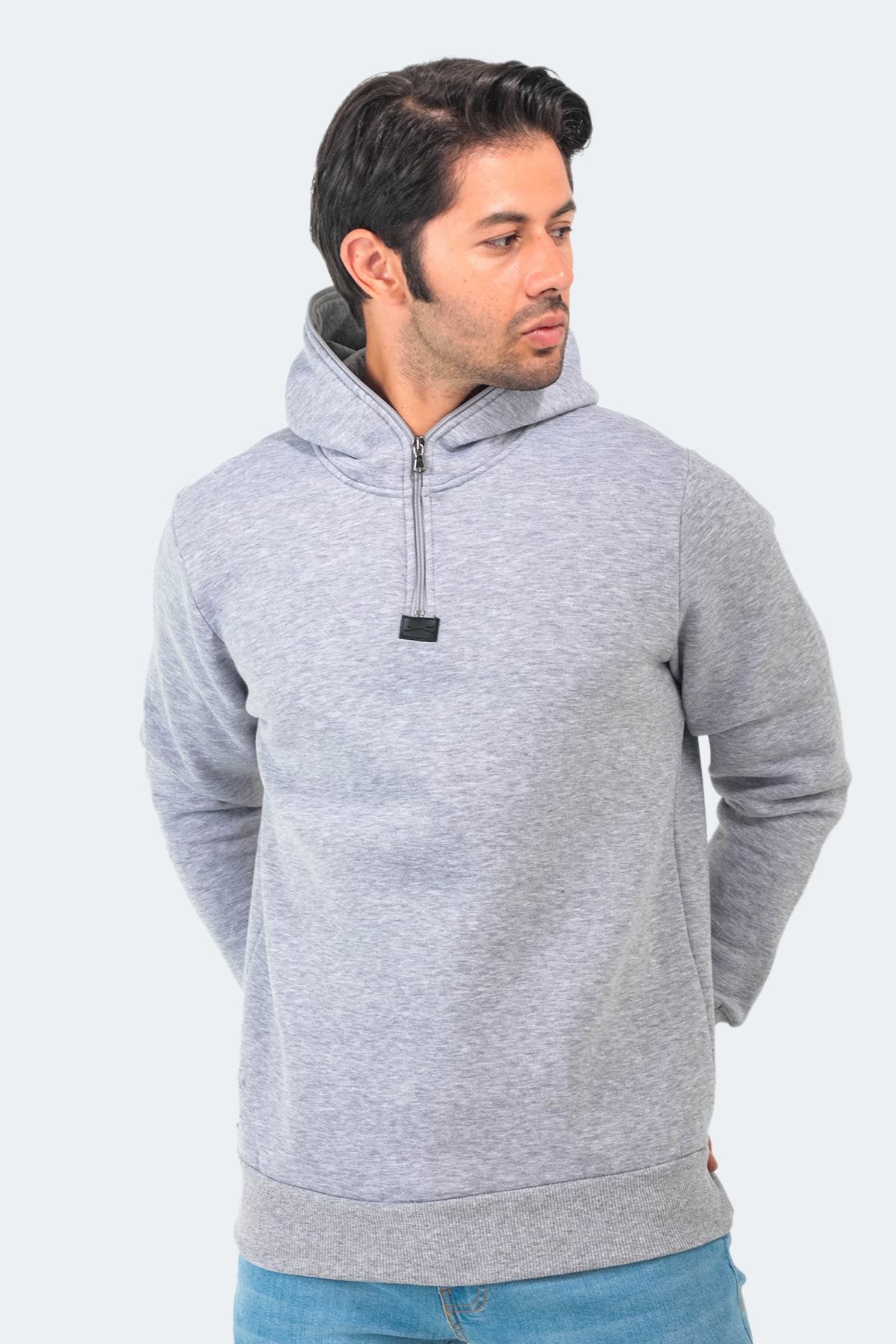 سویشرت مردانه بها طوسی Slazenger