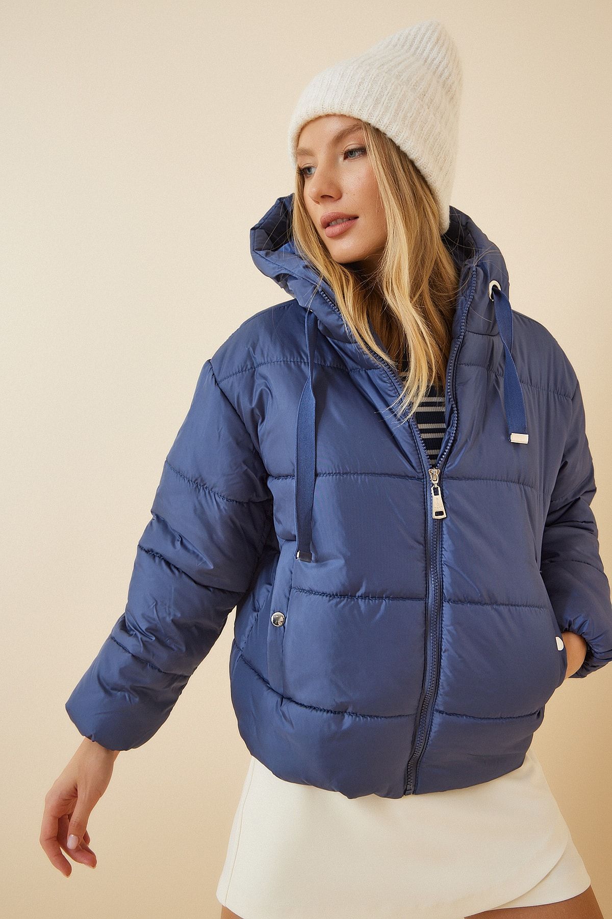 Happiness stanbul Winter Jacket Dark blue Puffer