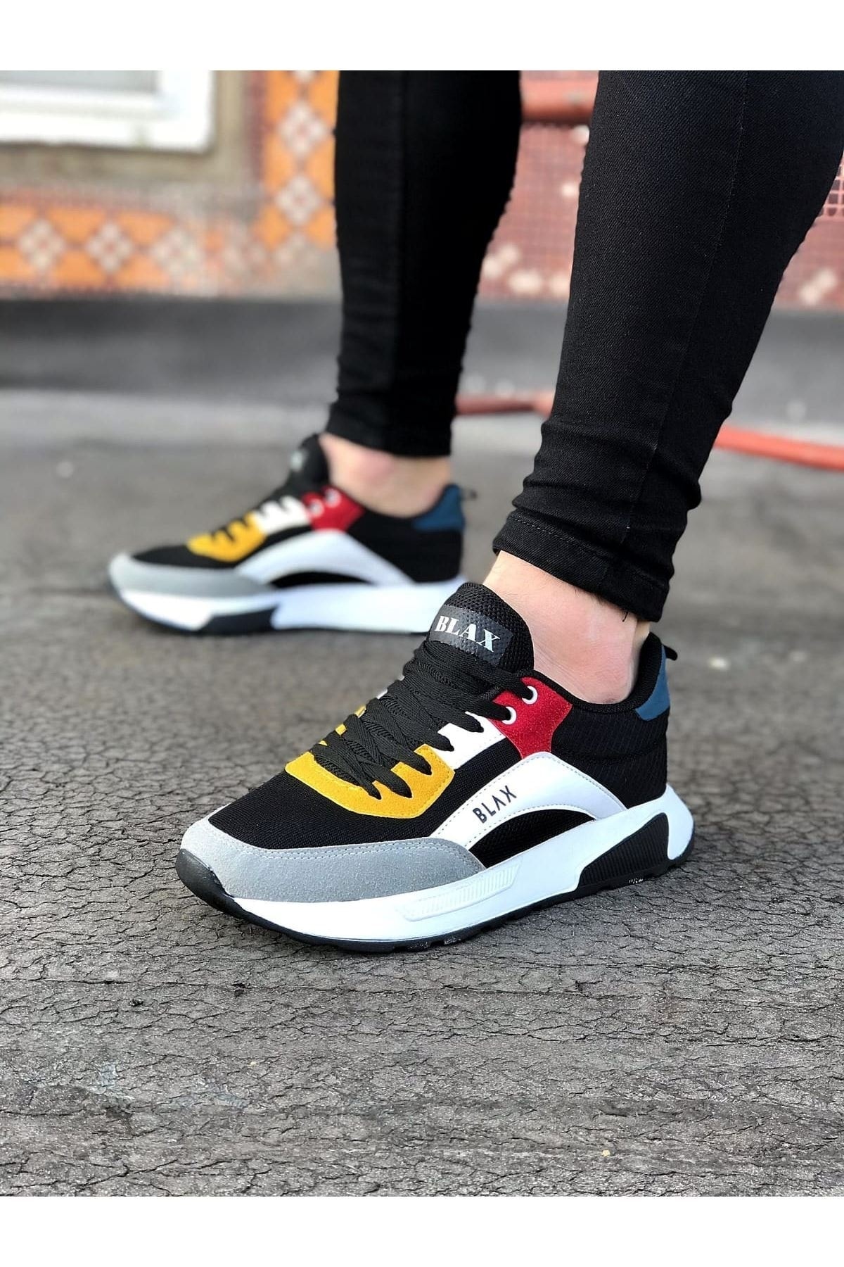 Çok Renkli - Wagoon Wg204 Siyah Hardal Erkek Spor Ayakkabı