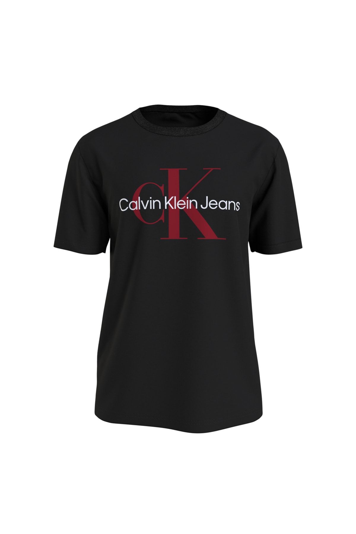 Calvin Klein Bisiklet Yaka Düz Siyah Erkek T-shirt J30j320806-0gm_seasonal Monogram Te