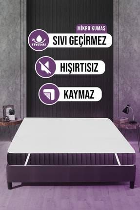 VAVEY Mikro Dört Köşe Lastikli Su Sıvı Geçirmez Yatak Koruyucu Alezi
