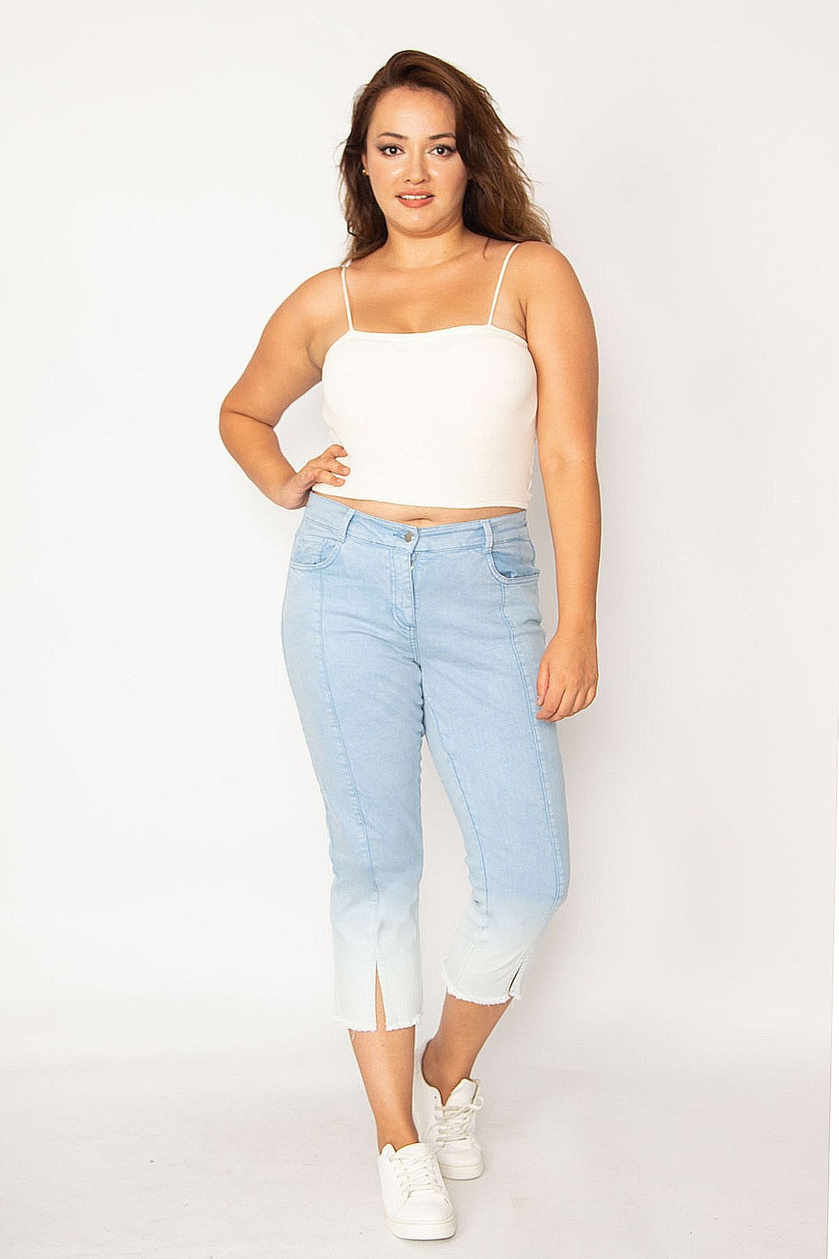 Şans Große Größen in Jeans Blau Slim Fast ausverkauft
