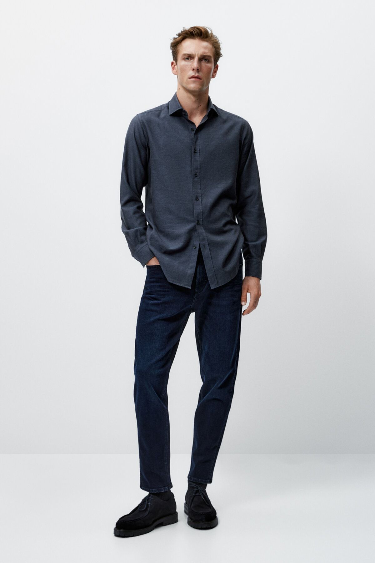 Slim Fit Pamuklu Oxford Gömlek